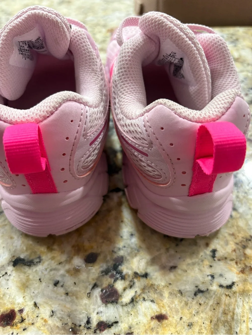 Nike Kids Light Pink and Hot Pink Lace-Up Sneakers